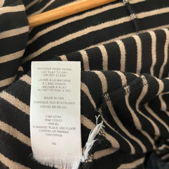 Anthropologie Dolan Left Coast Black and Tan Striped Jacket Blazer Womens Medium - Picture 9 of 10